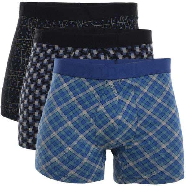 Cottonil Cotton Boxer Set For Men, 3 Pieces - Multicolor