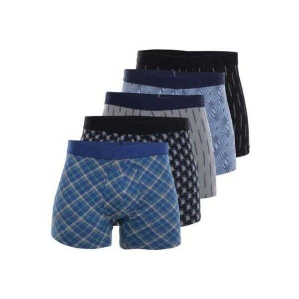 Cottonil Cotton Boxer Set For Men, 5 Pieces - Multicolor