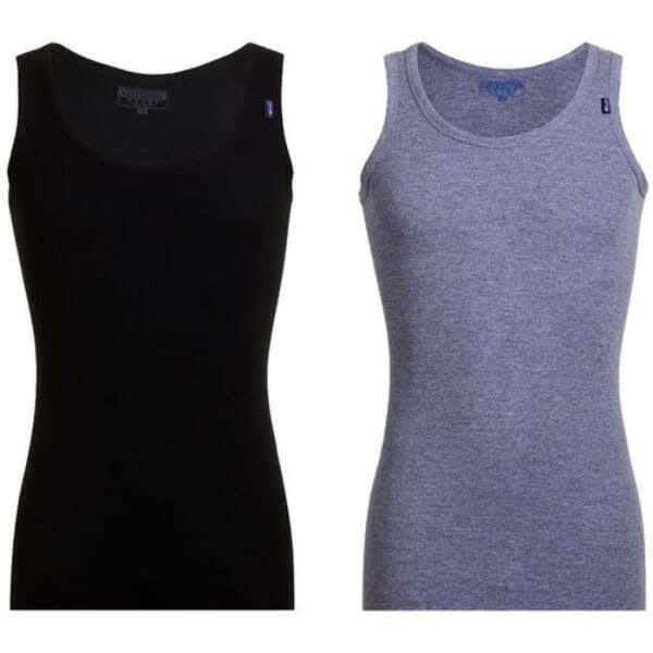 Cottonil Cotton Tank Top Set For Men, Two Pieces - Multicolor