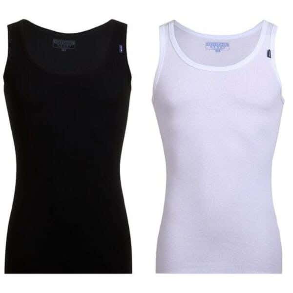 Cottonil Cotton Tank Top Set For Men, Two Pieces - Multicolor