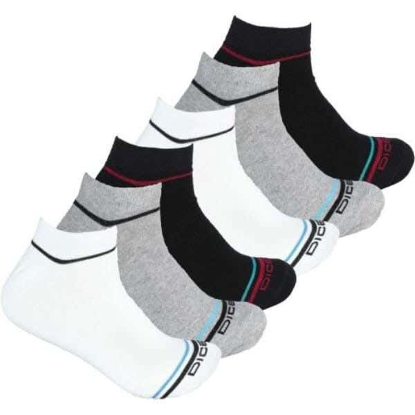 Dice Cotton Sock Set For Unisex, 3 Pieces, One Size - Multicolor