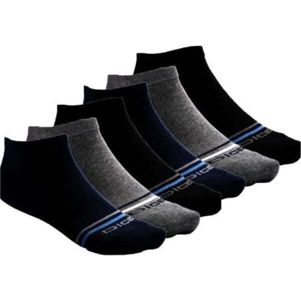 Dice Cotton Sock Set For Unisex, 3 Pieces, One Size - Multicolor
