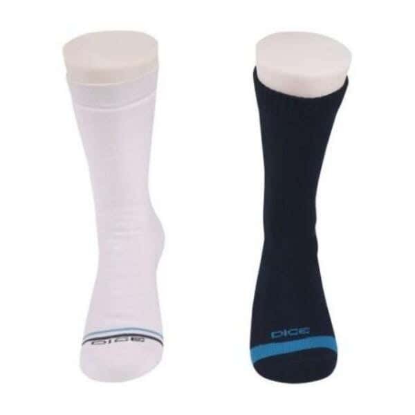 Dice Cotton Sock Set For Unisex, Two Pieces, One Size - Multicolor