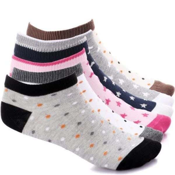 Dice Cotton Sock Set For Unisex, 3 Pieces, One Size - Multicolor