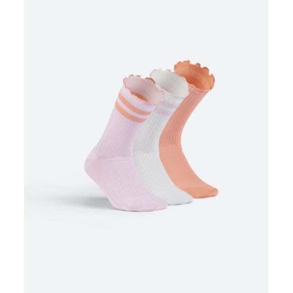 Solo Cotton Sock Set For Womens, 3 Pieces, One Size - Multicolor