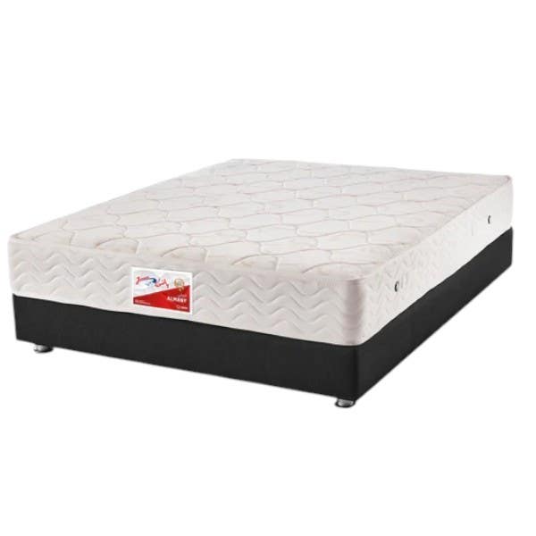 Jansen Cotton Mattress with Connected Springs, 25 cm Height - White
