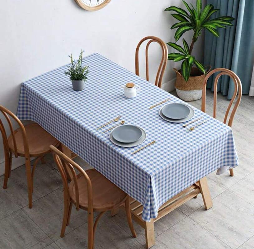 Checkered Tablecloth, 150×150 cm - Multicolor