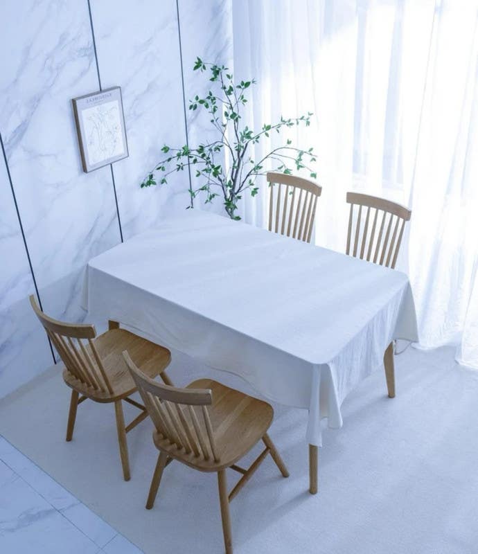 Soft Linen Tablecloth, 150×150 cm - Off White