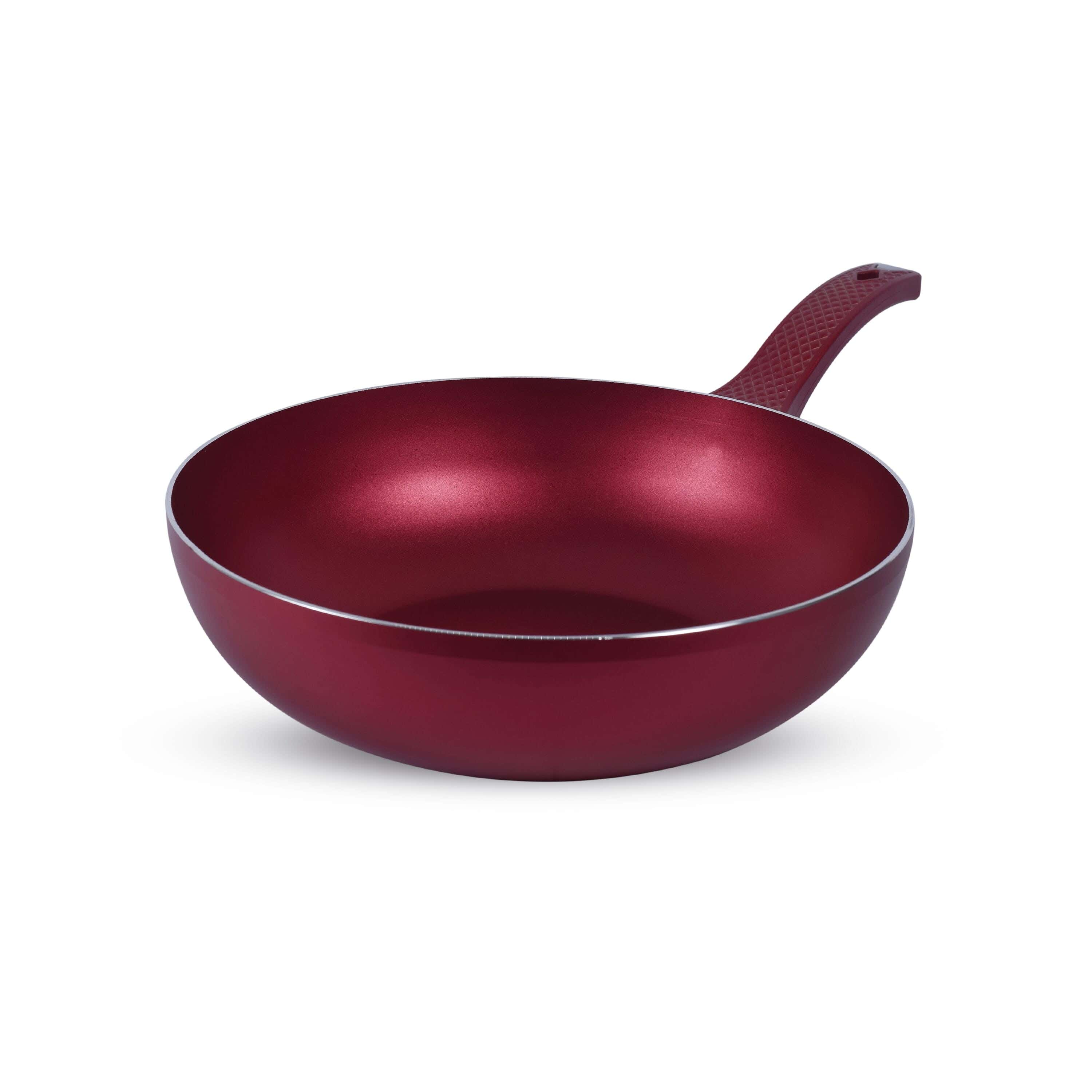 AAOne Titanium Deep Fryer, 1 Piece, 30 cm - Red
