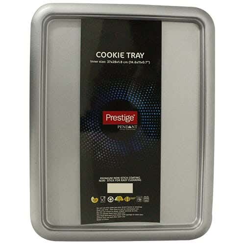 Prestige Carbon Steel Cookie Tray, 1 Piece Rectangular, 41 cm - Silver