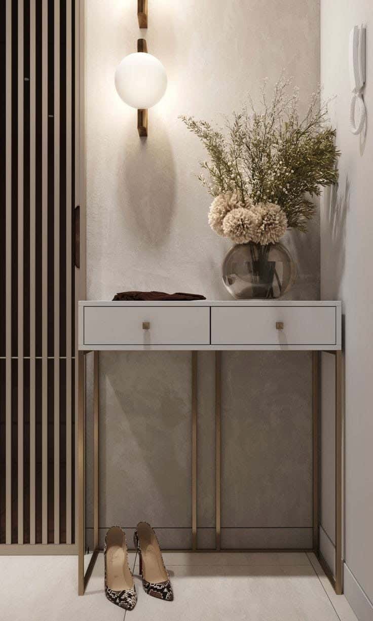 Metal Console Table, Mdf Wood Surface, Electrostatic Paint, 90 × 140 × 40 cm - Black White