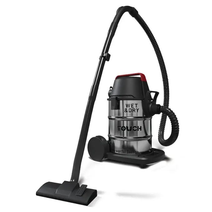Touch El Zenouki 40805 Turbine Plus Vacuum Cleaner, 2600 watt, 21 Liter - Black Silver