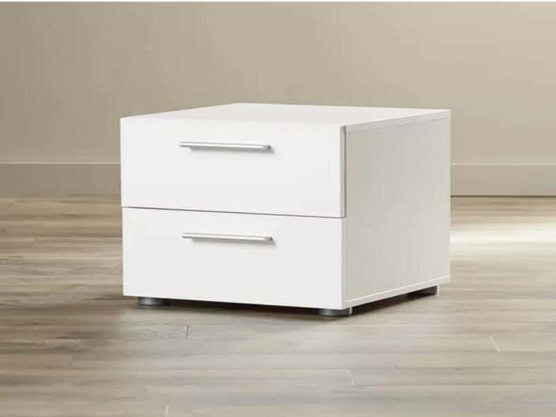 Mdf Wooden Commode, 40 X 40 X 40 Cm - White