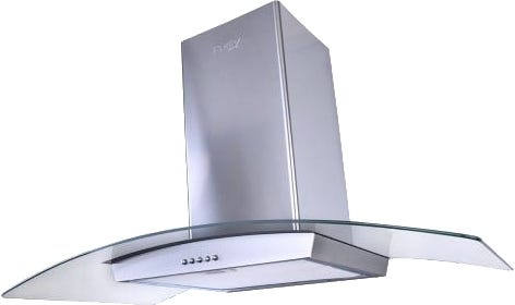 Purity Wall Mount Built in Hood, 90 cm - Silver