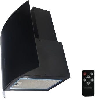 Purity Wall Mount Built in Hood, 90 cm - Black