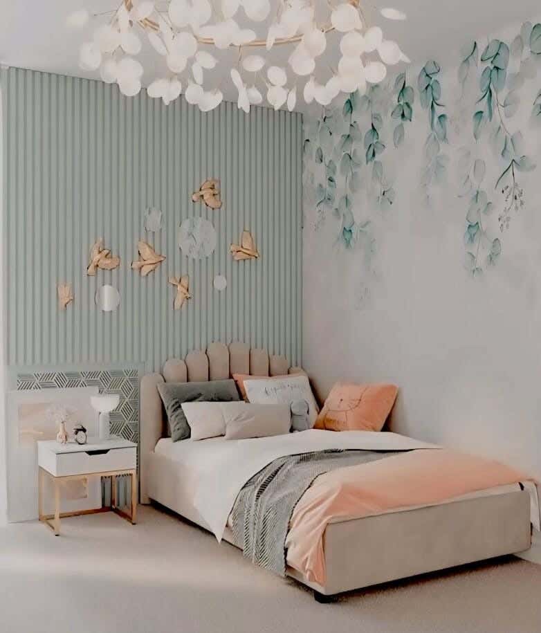 Muski Wood + Mdf Bed With Hammer Velvet Fabric, 120X120X200 Cm - Beige