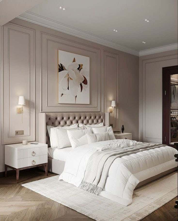 Muski Wood + Mdf Bed With Hammer Velvet Fabric, 120×160×200 Cm - Beige