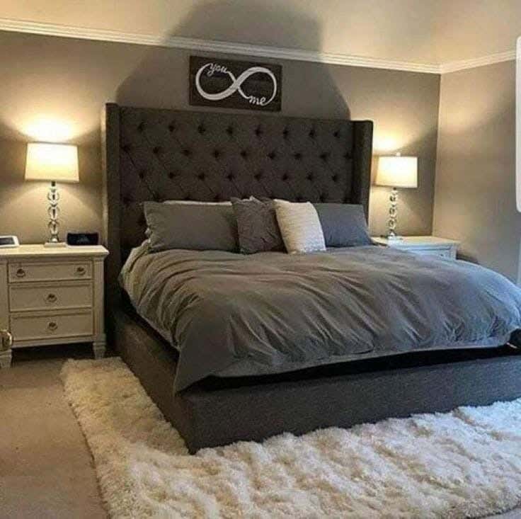 Muski Wood Bed + Mdf And Hammer Velvet Fabric, 120×160×200 Cm - Black.