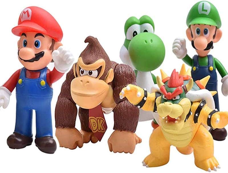 Super Mario game set, 5 pieces, plastic - Multicolor