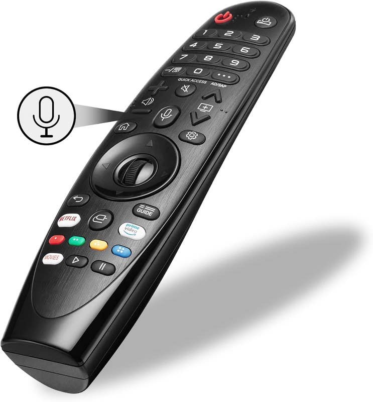 Remote Control MR20GA, Compatible with LG TV, Voice Control - Black