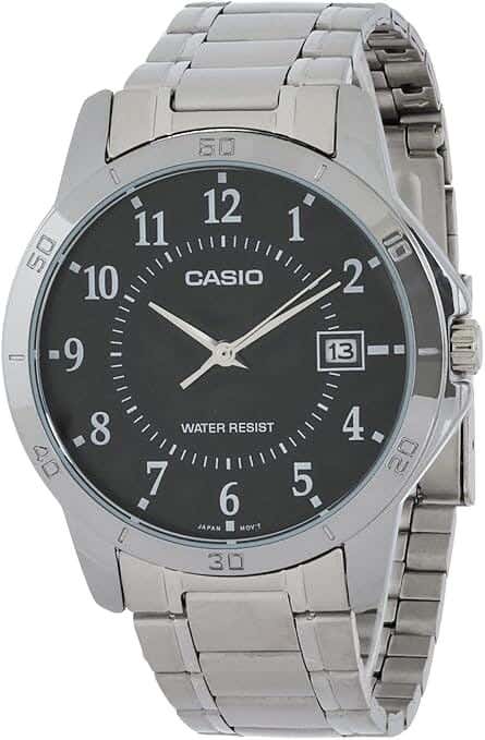 Casio Analog Casual Watch For Men, Stainless Steel Strap - Silver