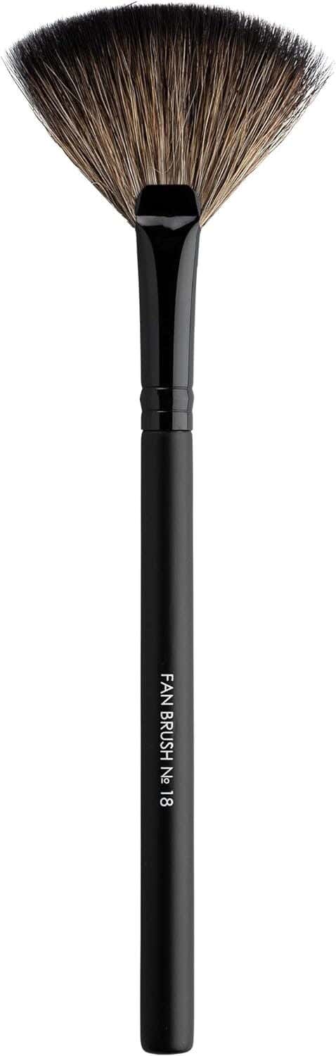 Impala Makeup Brush, Natural Bristle For Face And Body, Flat Fan Shape, Size N18