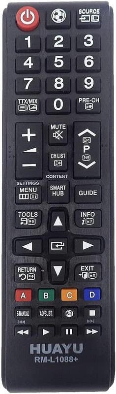 Huayu BN59-00937A Remote Control Compatible with Samsung TV, LCD, LED, HDTV - Black
