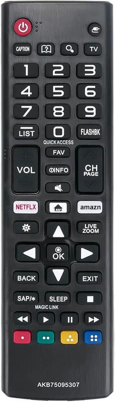 Remote Control AKB75095303, Compatible with LG TV, LCD, LED - Black