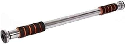 Chrome Exercise Bar, Mountable - Black Silver
