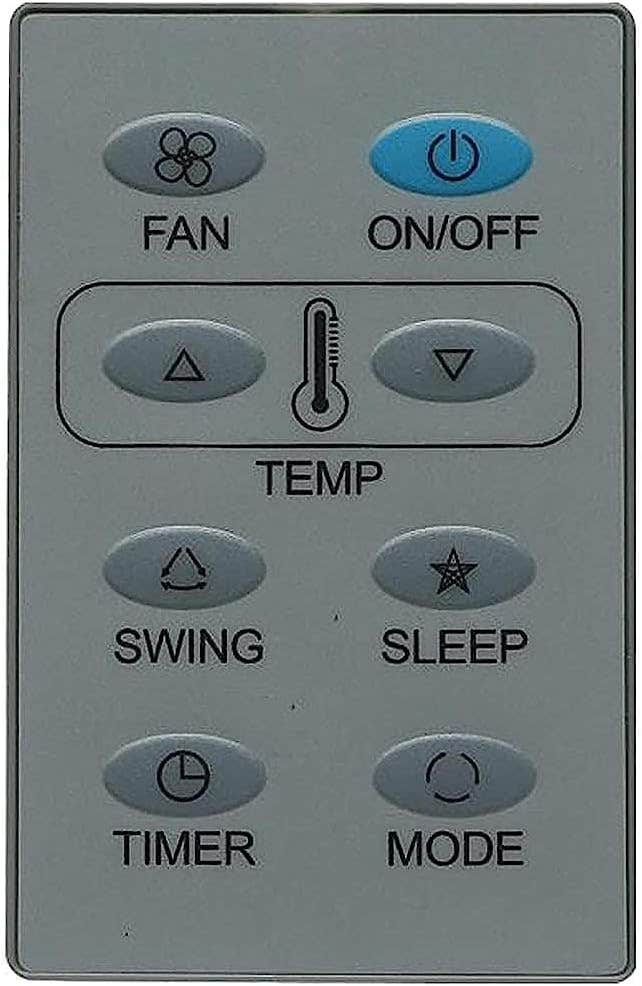 Remote Control For Unionaire Window Air Conditioner, Ru2 - Grey