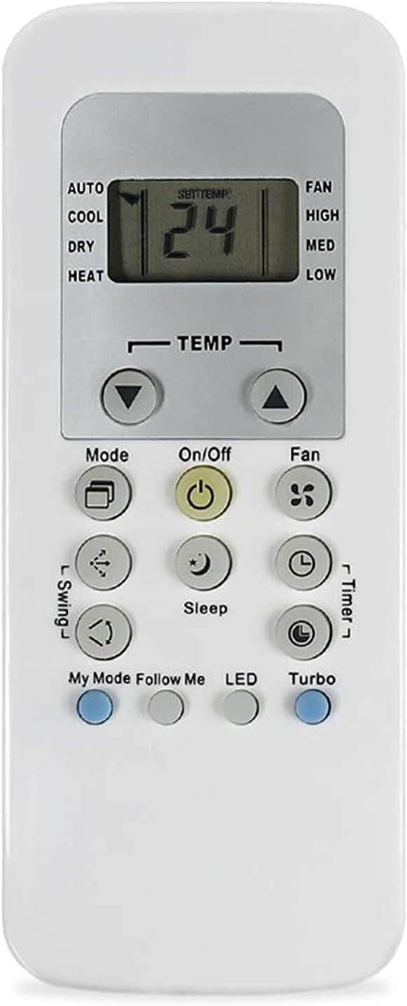 Remote Control For Air Conditioner Compatible With Carrier, Rg56N/Bgef - White