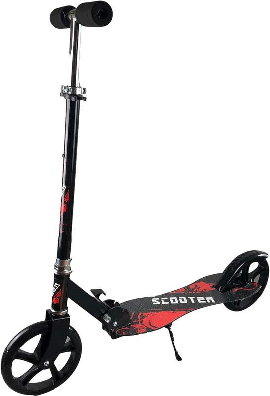 Foldable Scooter for Kids with Big Wheel 200 mm, 10 x 2 x 2.7 cm - Black