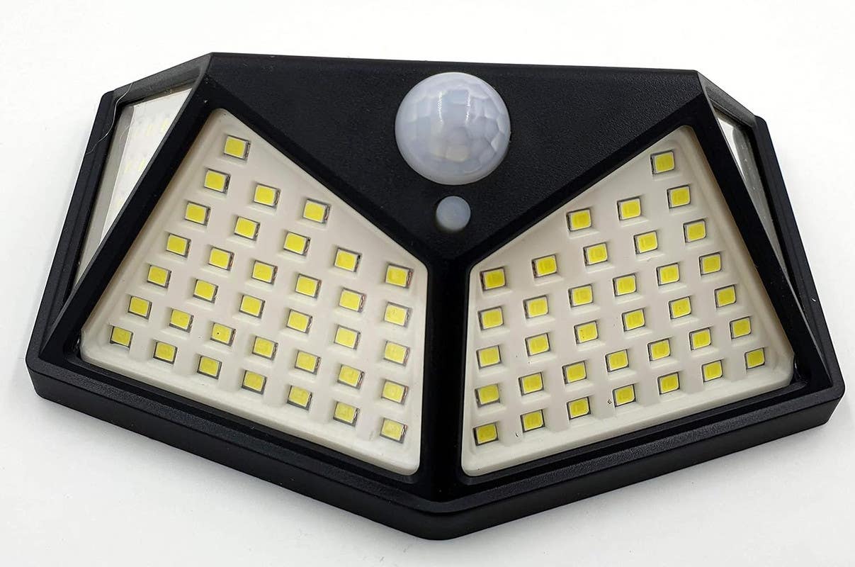 Solar Powered Wall Flashlight - Black