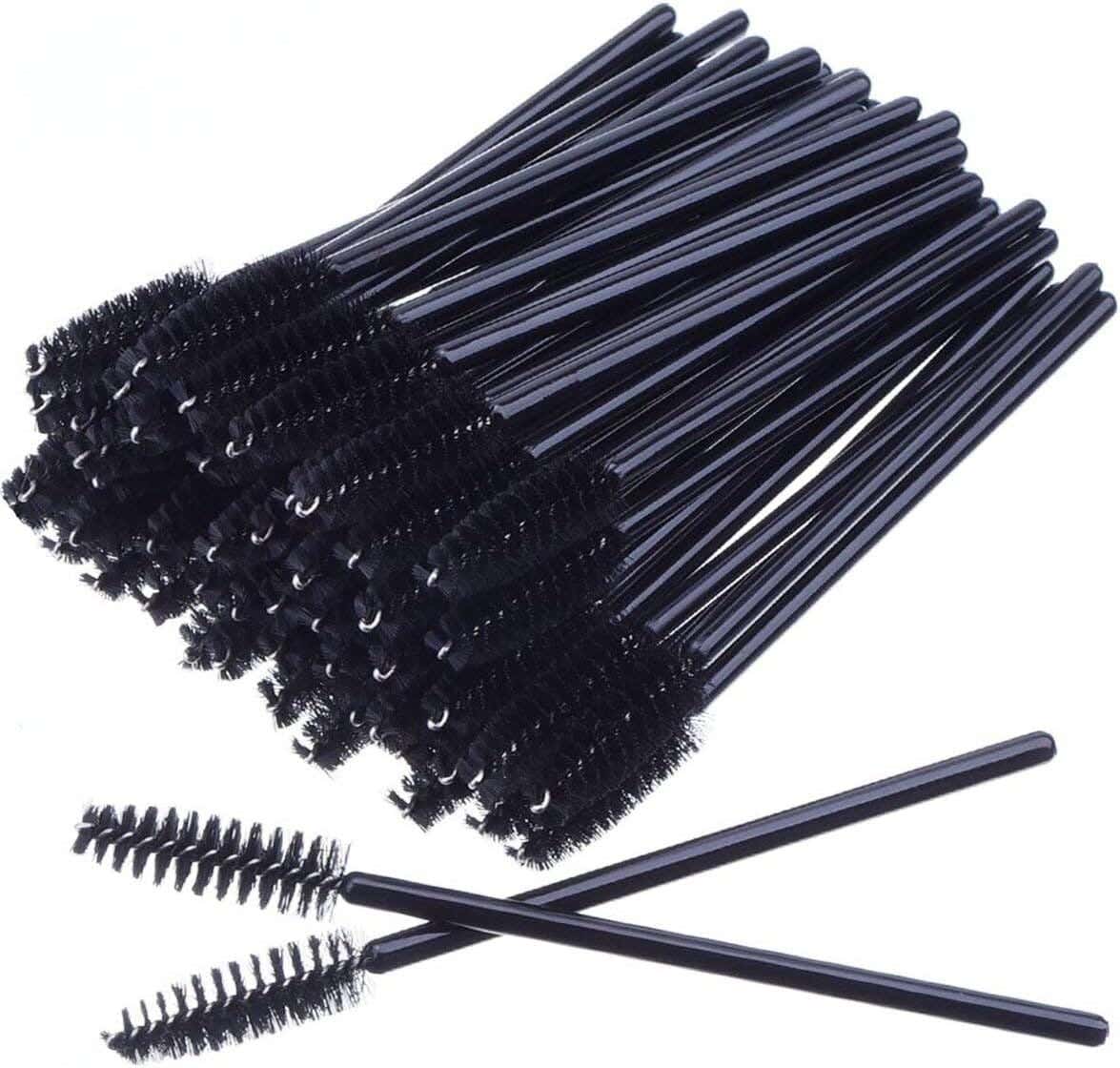 Makeup Brushes Set, Disposable, 50 Pieces - Black