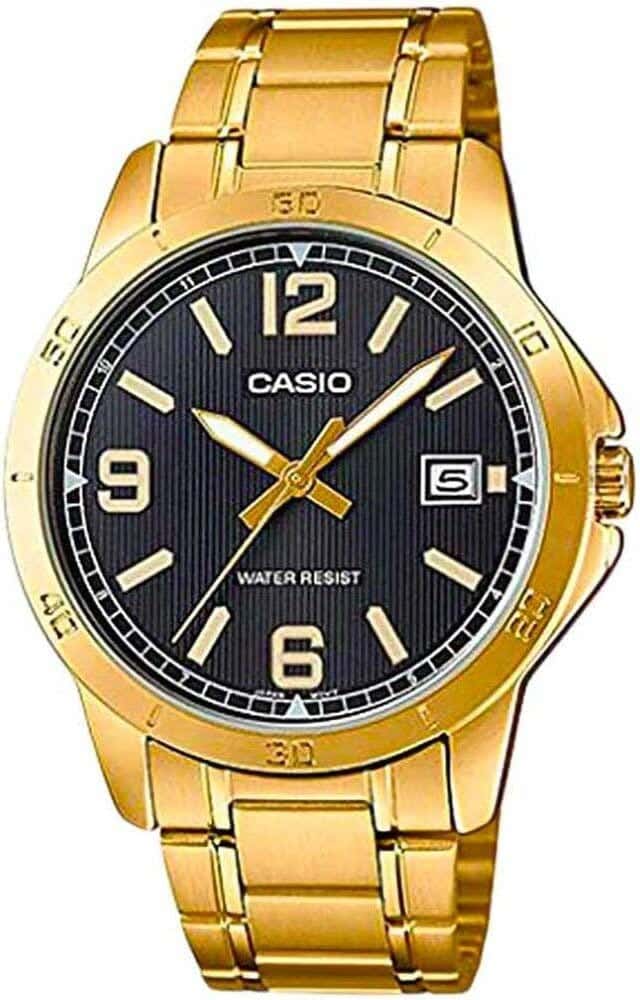 Casio Analog Casual Watch For Men, Stainless Steel Strap - Gold