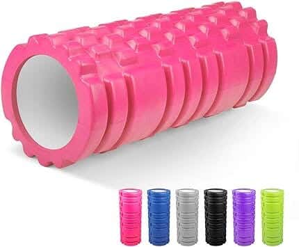 Fitness Foam Roller, For Muscle Massage And Physical Therapy - Rose Red