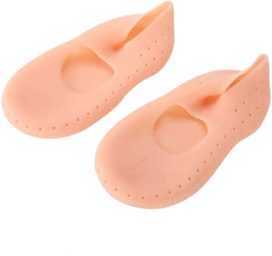 Silicone foot socks, 2 pieces - beige