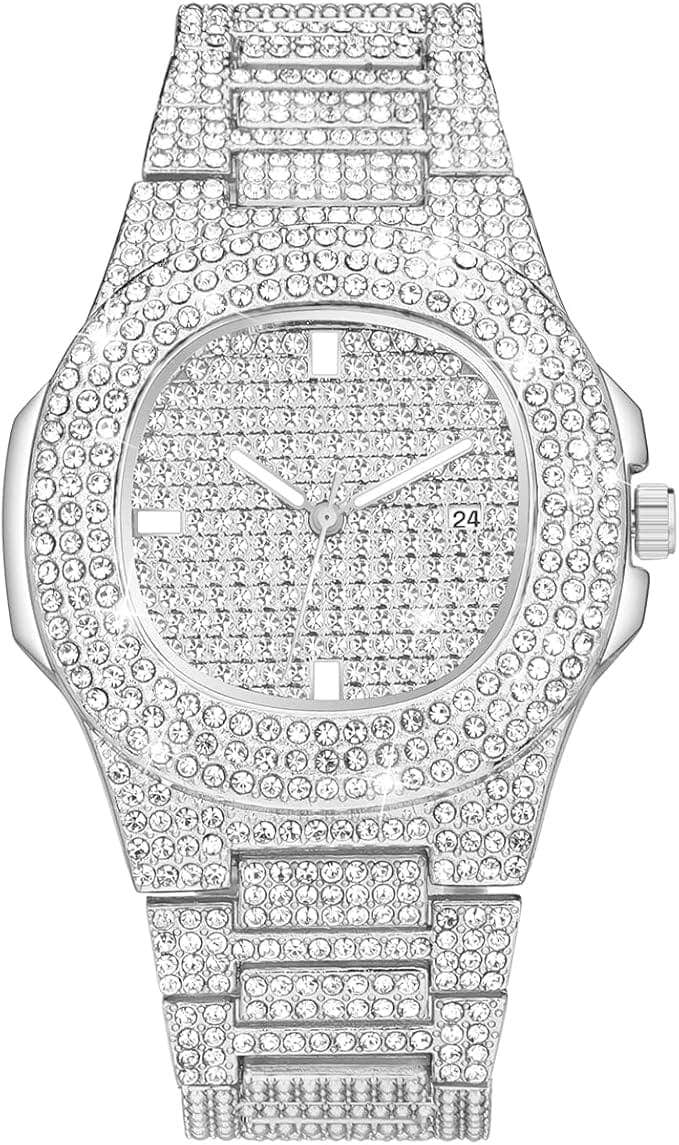 Sibosun Analog Dress Watch For Unisex, Stainless Steel Strap - Silver