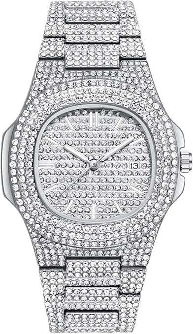 Vavc Analog Buckle Watch For Unisex, Stainless Steel Strap - Silver