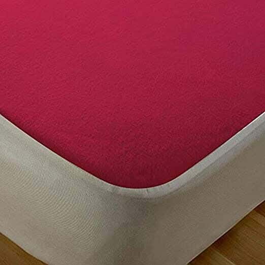 Cotton Mattress Cover, One Piece, 120cm - Red