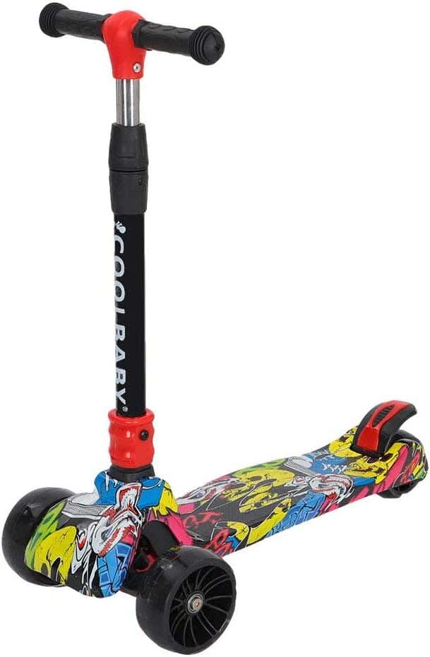 Three-Wheeled Scooter For Children, Adjustable Wheels - Multicolor