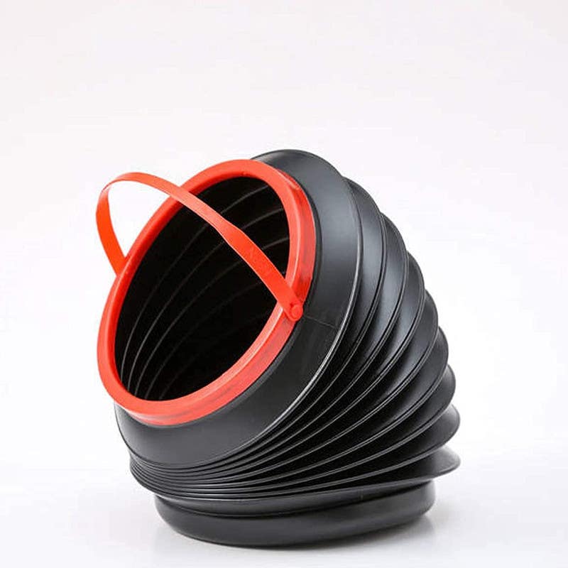 Car Trash Can, Foldable, 4L Capacity, Multi-function - Black Red