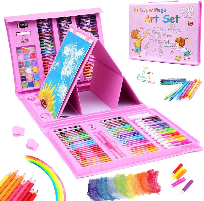 Art Set for Kids, 208 pieces - Multicolor
