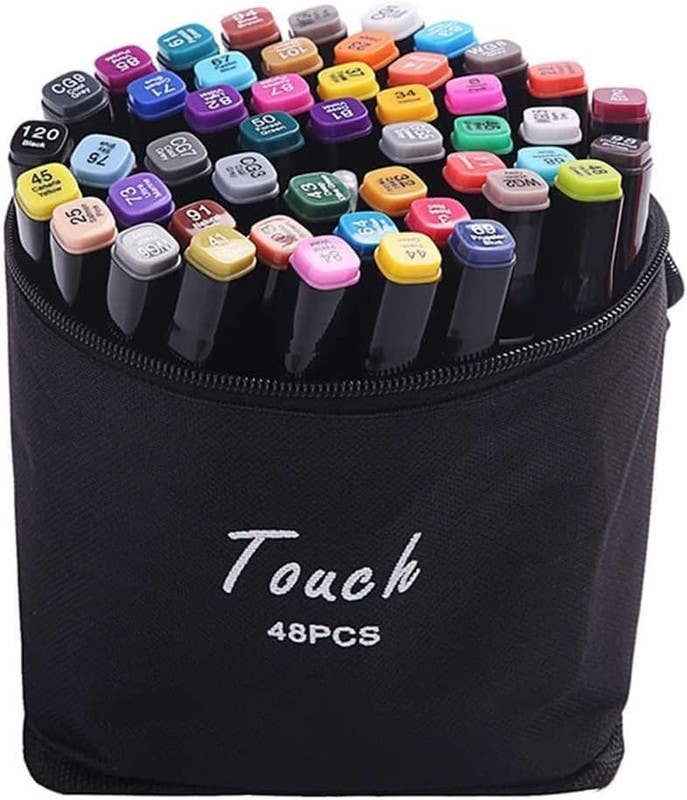 Marker pen set, 48 pieces - Multicolor