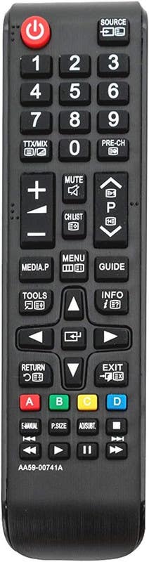 Remote Control AA59-00741A, Compatible with Samsung TV, LED, LCD - Black