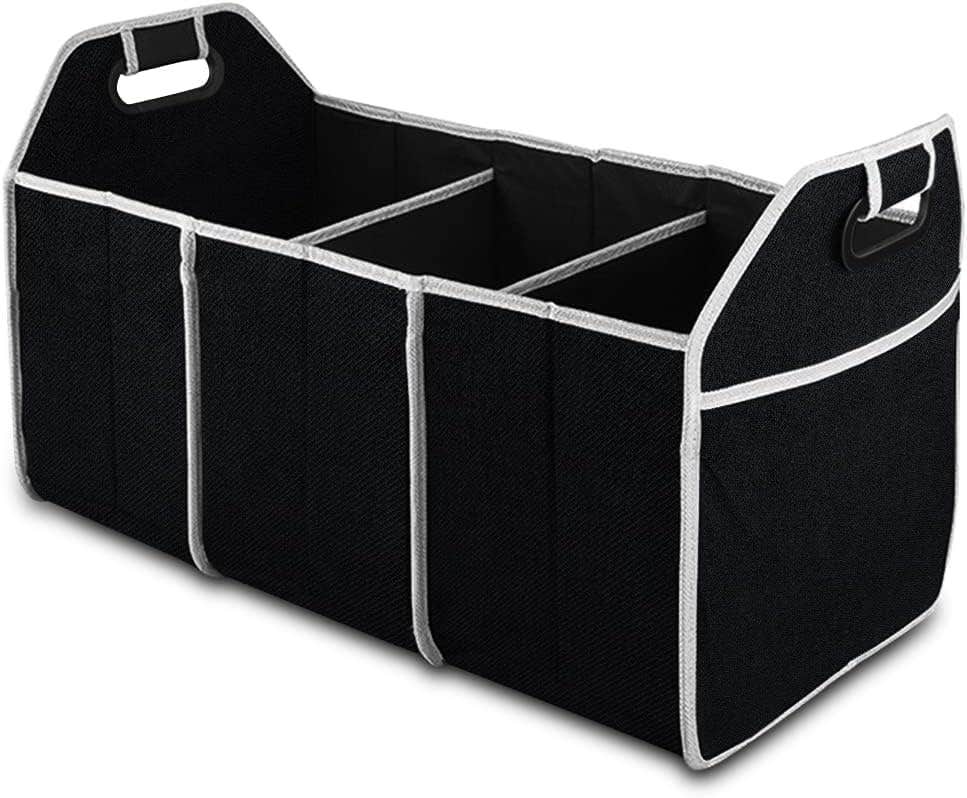 Car Trunk Organizer Box, Foldable - Black