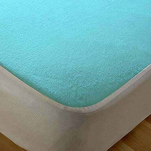 Cotton Mattress Cover, One Piece, 120cm - Turquoise