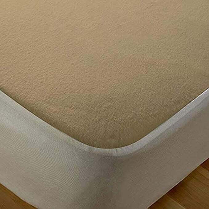Cotton Mattress Cover, One Piece, 160cm - Brown
