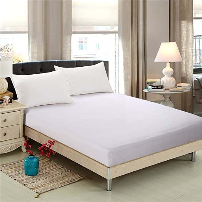 Cotton Mattress Cover, One Piece, 200x200cm - White