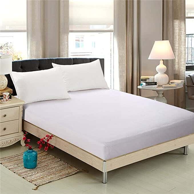 Cotton Mattress Cover, One Piece, 120x200cm - White